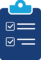 submission-form-icon Blue clipboard icon showing a two-item checklist with both boxes checked.