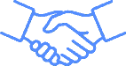 Handshake icon representing agreement or partnership between two people